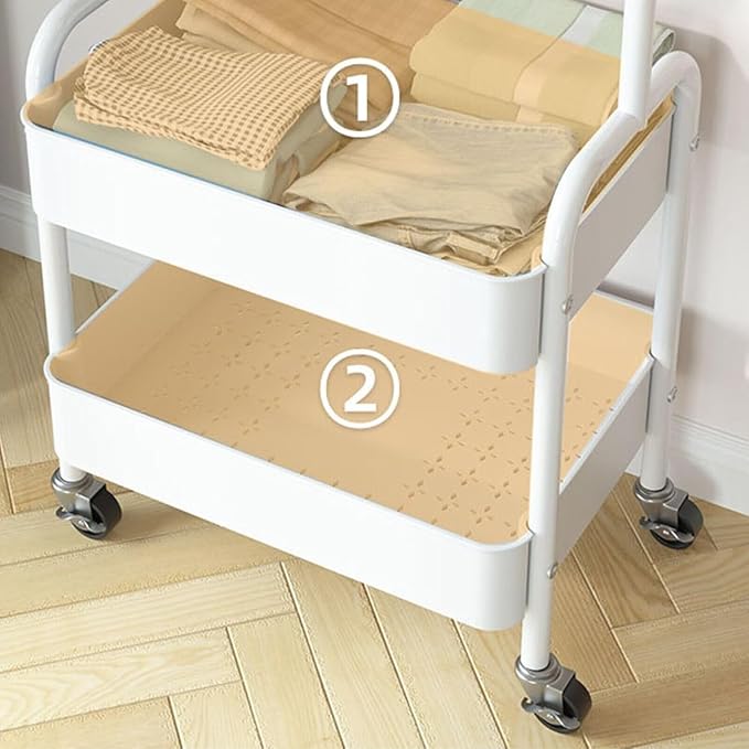 Heavy Duty Metal Clothes Rack On Wheels, Portable Rack - Image 2