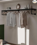 Clothes Rack 70in, Wall Mounted Garment Racks by INDUSTRIALSHELVESDESIGN
