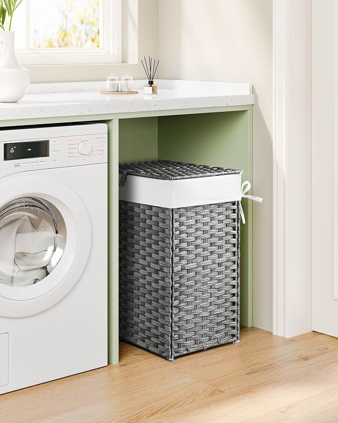 Greenstell Laundry Hamper with Lid, 125L Laundry Basket with 2 Removable Liner - Image 8