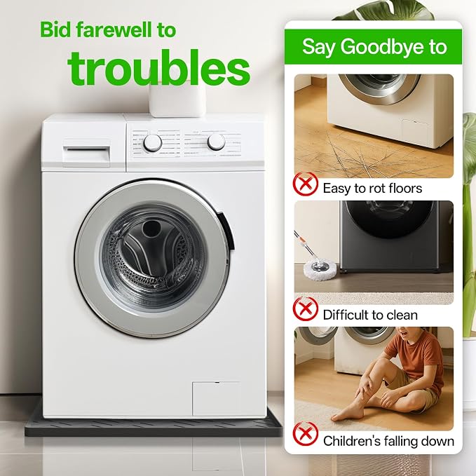 Washing Machine Drain Pan Silicone mat – 26.5x26.5 Inch Non-Slip Waterproof - Image 5