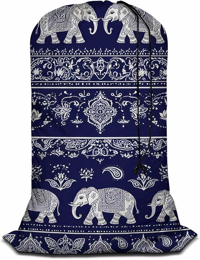 Swono Elephant Laundry Bag Large Heavy Duty Laundry Backpack by Swono