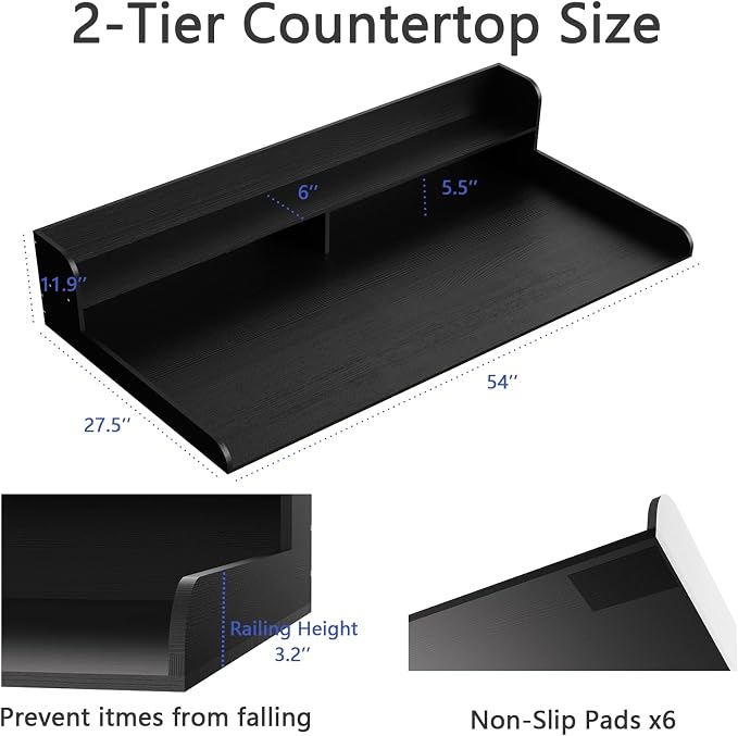 Fabuday 2-Tier Wood Washer Dryer Countertop - Image 2
