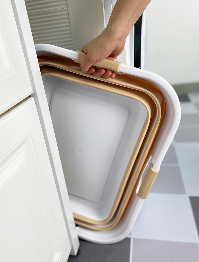SAMMART 42 Collapsible Plastic Laundry Basket, Foldable Pop Up Storage - Image 8