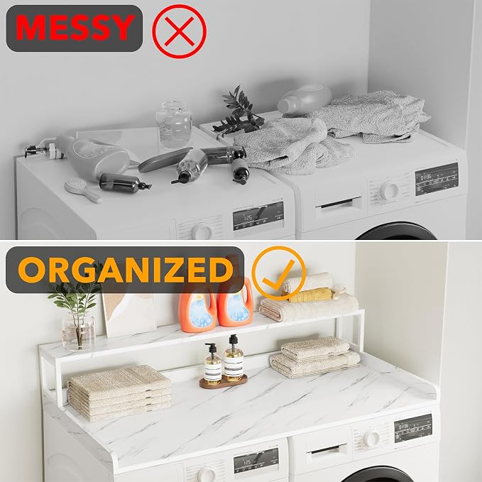 SpaceAid 2-Tier Washer Dryer Countertop, Laundry Topper - Image 3