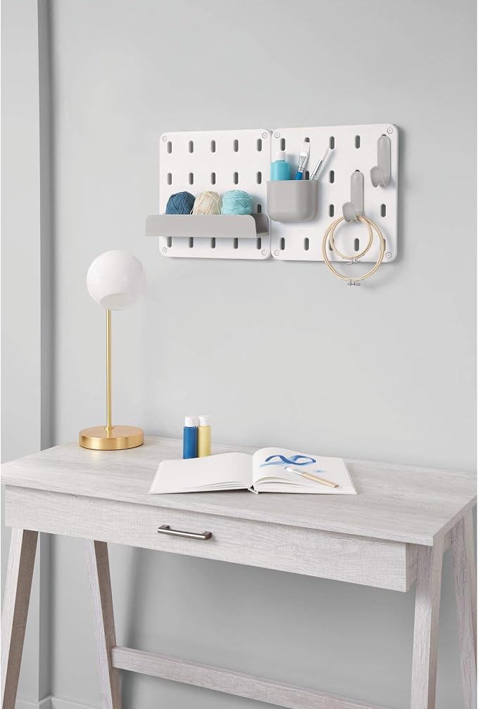 iDesign Cade BPA-Free Plastic Modular Hanging Pegboard Organizer Storage Bin - Image 8