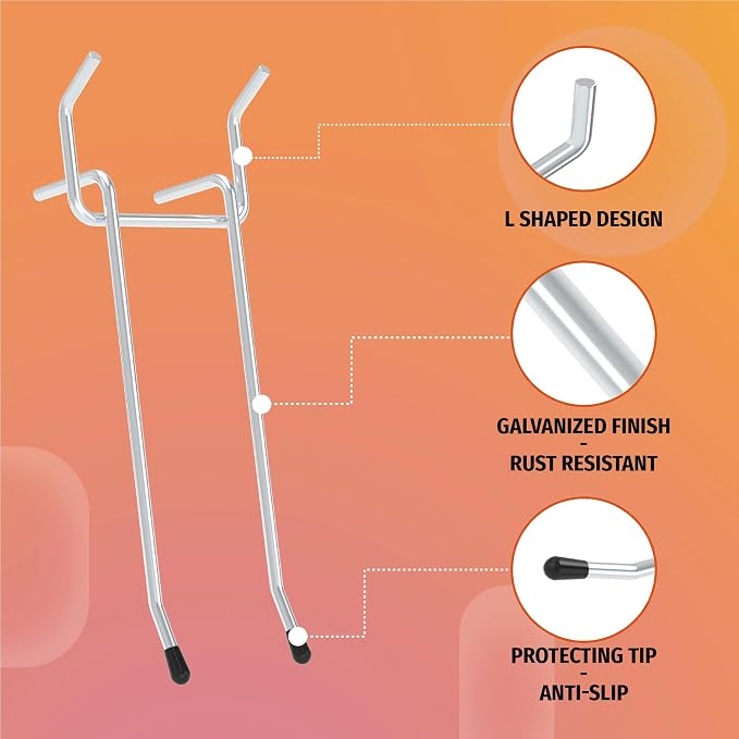 HUHOLE 49 Piece Pegboard Hooks Assortment Kit - Image 5