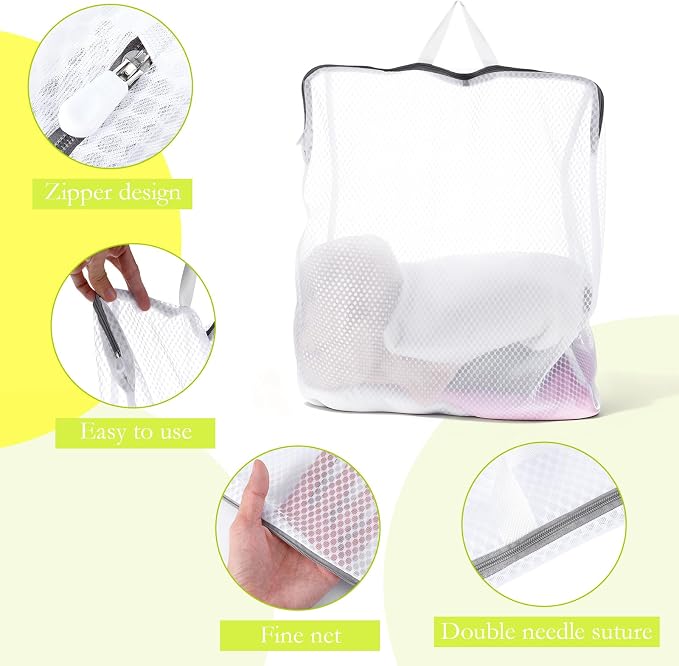 2Pcs Mesh Hanging Laundry Bags, Wash Bag - Image 5