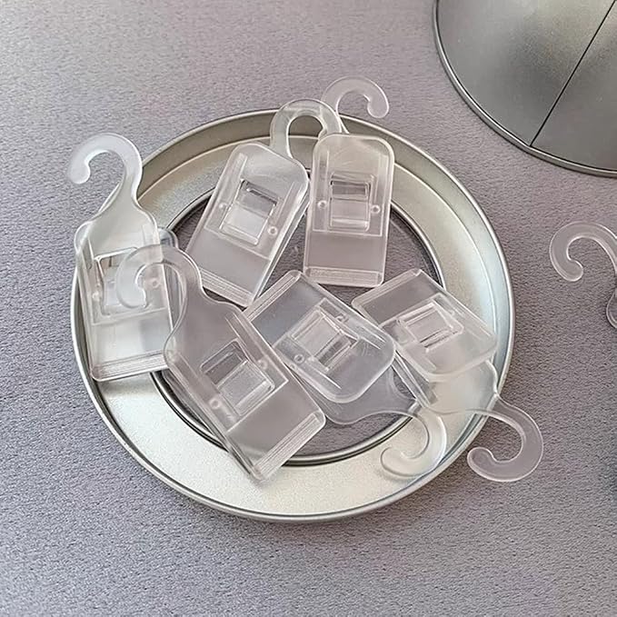 PRETYZOOM 12 Pcs Heavy Duty Laundry Hooks Foldable Travel Hangers Plastic - Image 5