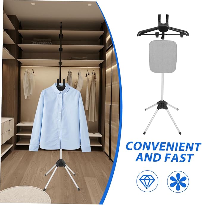 Sosoport Foldable Steamer Ironing Rack Telescopic Garment Steamer Stand Height - Image 7