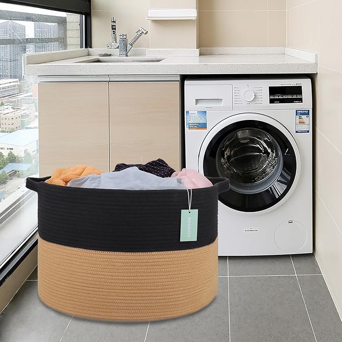 Extra Large Blanket Basket 87L, Laundry Hamper, Baby Nursery Hamper - Image 8