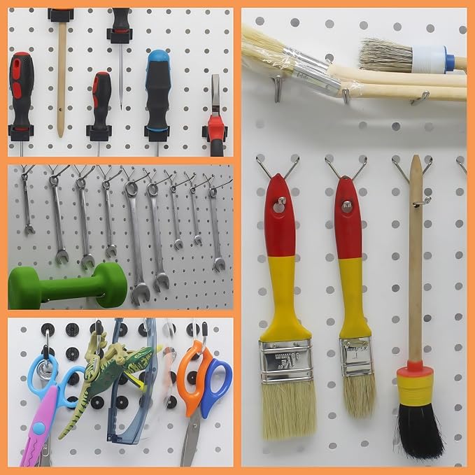 Calax 338PCS Pegboard Hooks Organizer Kit, Fit 1/8 or 1/4 inch Peg Board - Image 5