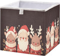 senya Large Storage Bins Deer Sweater Santa Claus Collapsible Foldable Storage by senya