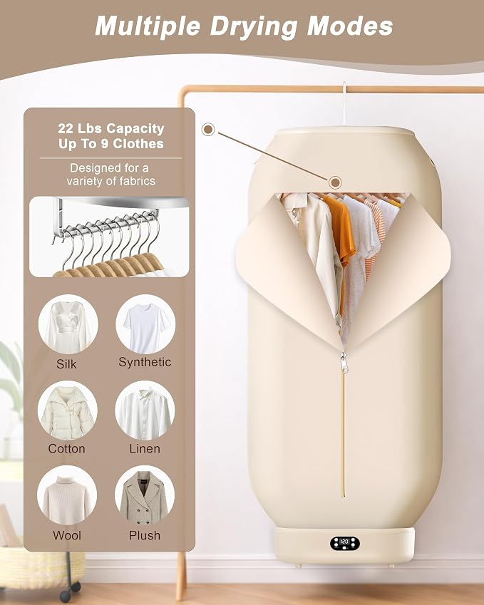 Bottom-Up Airflow Portable Clothes Dryer – Even Drying, No Warping, Fully Dries - Image 4