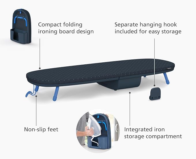 Joseph Joseph Pocket Plus Folding Space Saving Compact Tabletop Ironing Board - Image 3