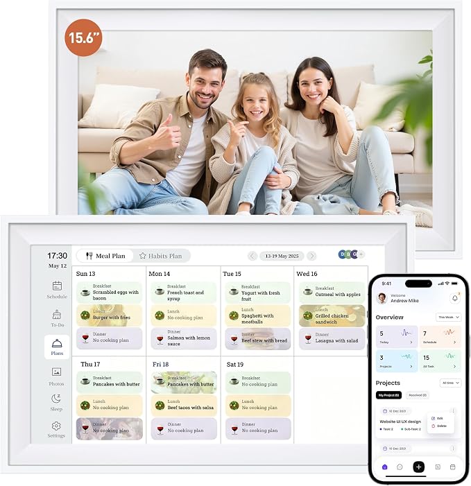 15.6 Inches Smart Digital Calendar, Electronic Starlight Calendar Wall Touch by RZPTL