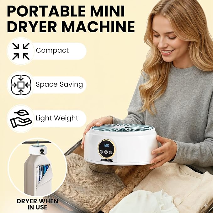 Mini Dryer For Clothes – Portable Laundry Machine, Compact Electric Dryer For - Image 3