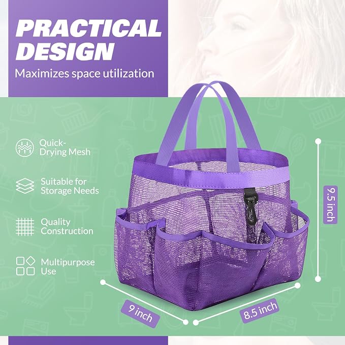 Mesh Shower Caddy Portable for College Dorm Room Essentials - Image 2