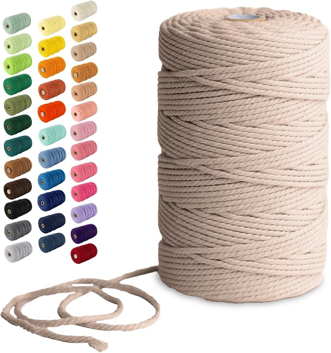 Nook Theory Macrame Cord - 3mm 220 Yards Cotton Rope by NookTheory