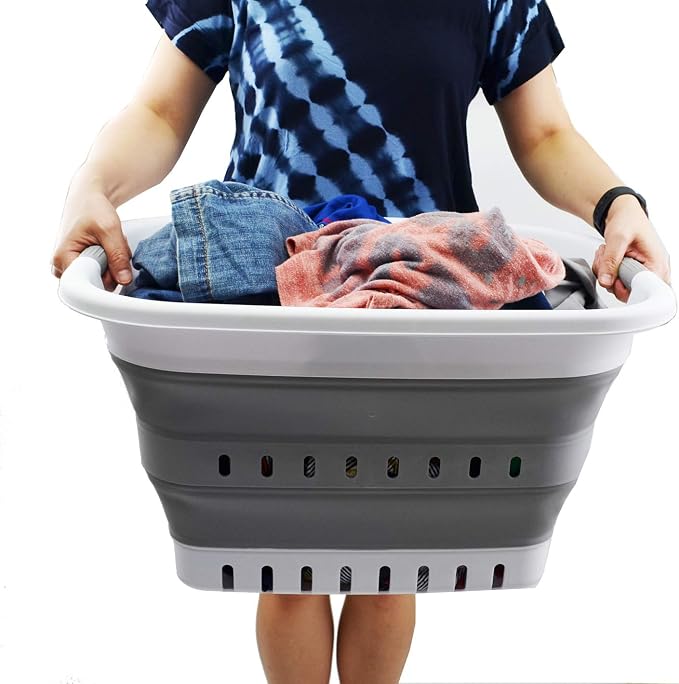 SAMMART 37L Collapsible Plastic Laundry Basket - Image 7