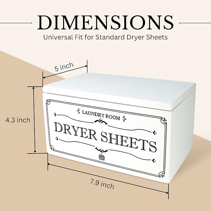 Farmhouse Dryer Sheet Dispenser/Holder Box - Image 2