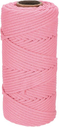 Rebower Macrame Cord 4mm x 109 Yard, Natural Cotton Macrame Rope Twisted by Rebower