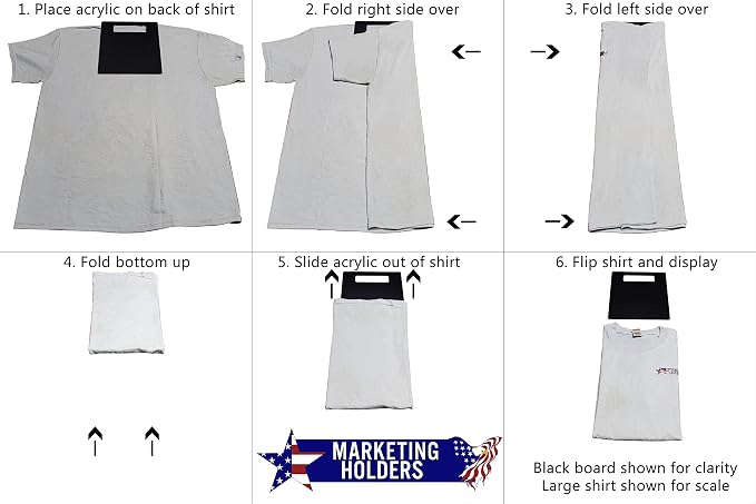 Shirt Folding Board 8" x 10" Plexiglass Laundry Organizer - Image 3