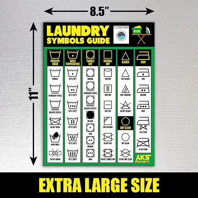 Laundry Symbols Guide Magnet - Image 3