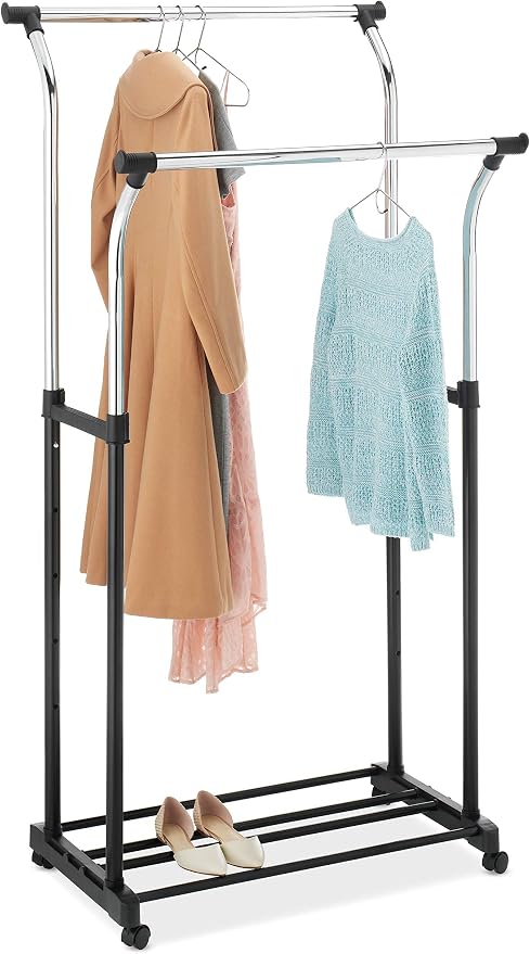 Whitmor Heavy Duty Adjustable Garment Rack-Rolling Clothes Organizer - Image 4