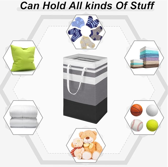 8 Pcs 75 L Large Laundry Basket Organizer bulk Collapsible Tall Waterproof - Image 5