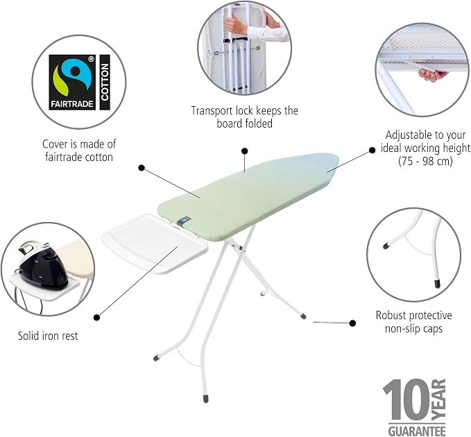 Brabantia - Ironing Board C - Extra Large Steam Unit Holder - Adjustable in - Image 2