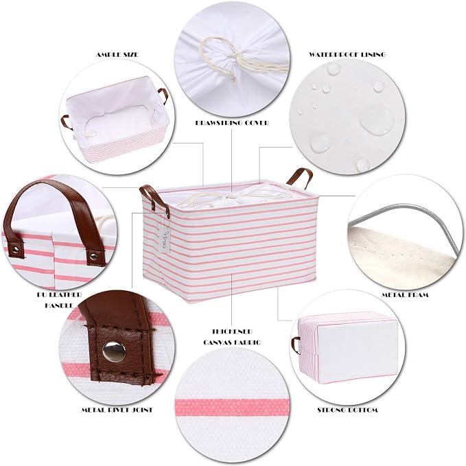 Hinwo 31L Large Storage Bins, Foldable Clothes Storage Baskets - Image 4