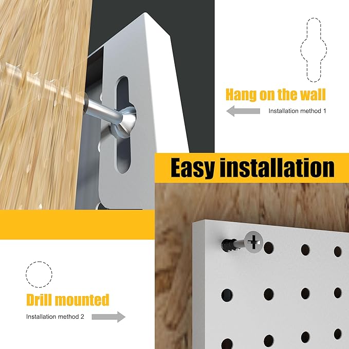 Peg Board, 8 Pack Metal Pegboard Panels - Image 6