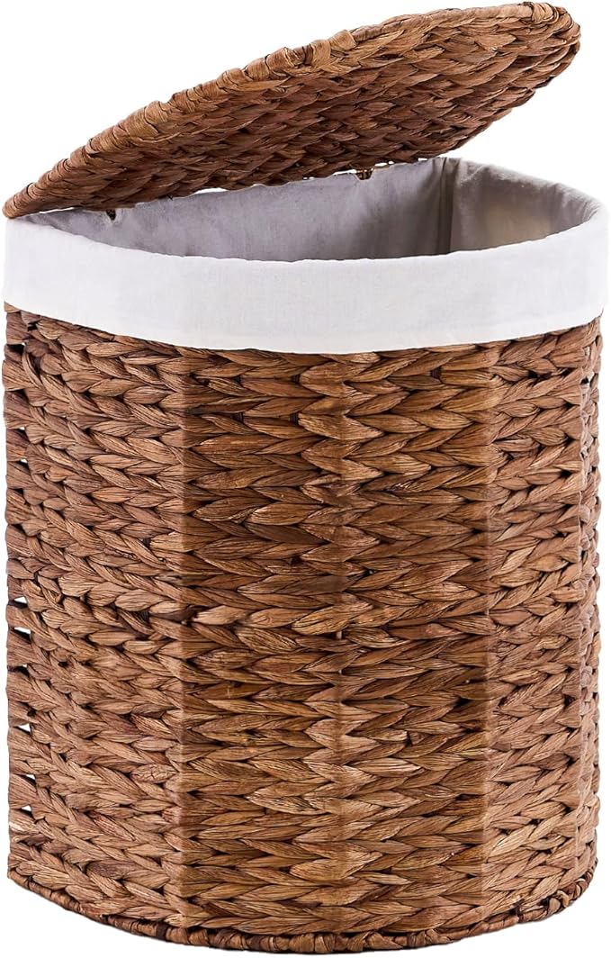 Water Hyacinth Laundry Hamper by LGENHOOMHandwovenNaturalWaterHyacinthBasket