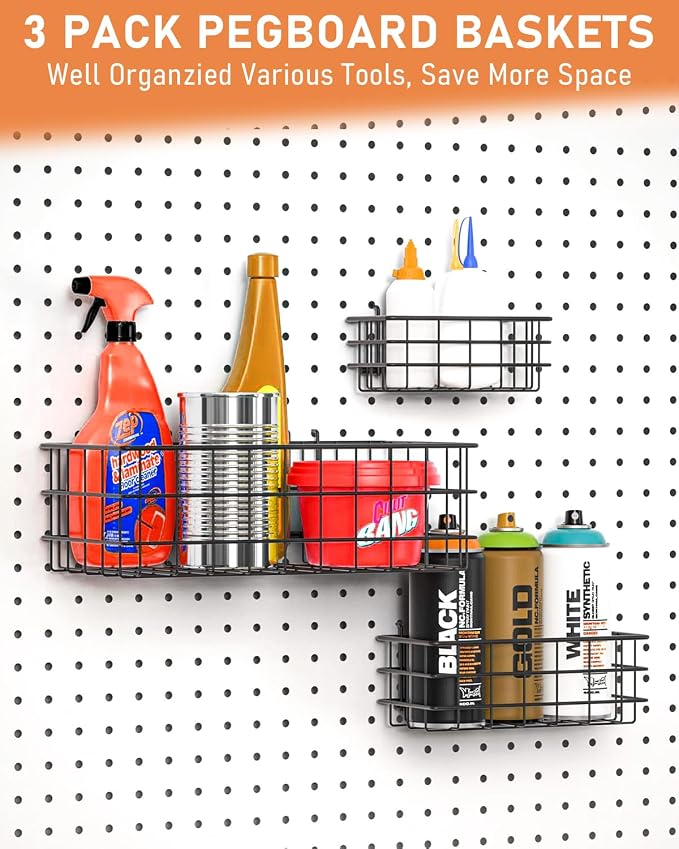 INCLY 1/4“ Extra Thick Pegboard Accessories Kit - Image 3