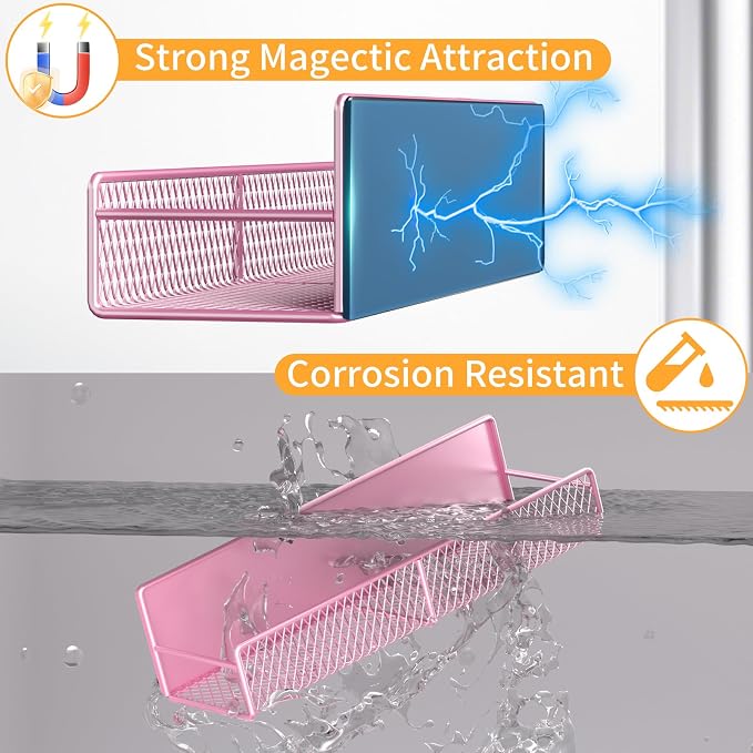 Magnetic Spice Rack for Refrigerator, 4 Pack 100% Metal Strong Magnet Fridge - Image 4