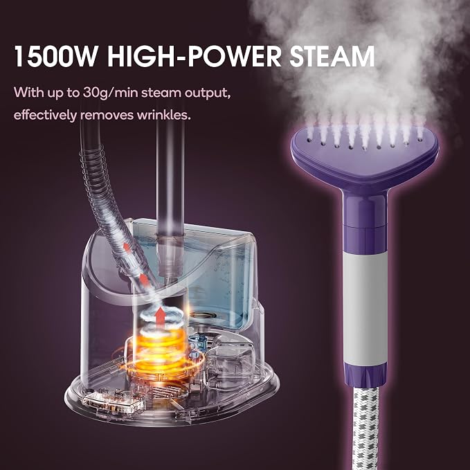 Newbealer Standing Garment Steamer - 1500W Full-Size Vertical Clothes Steamer - Image 3