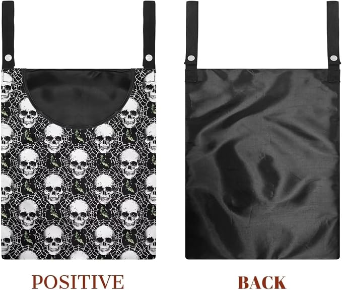 Skull Hanging Clothes Pin Bag Clothespin Storage Organizer Large Capacity - Image 7
