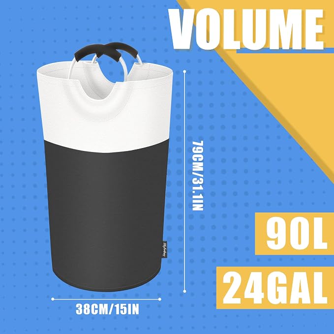 90L Laundry Basket, Collapsible Laundry Hamper - Image 2