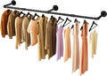 Wall Mounted Clothes Rack 60in, Industrial Pipe Clothing Racks Wall Mount by UlSpeed