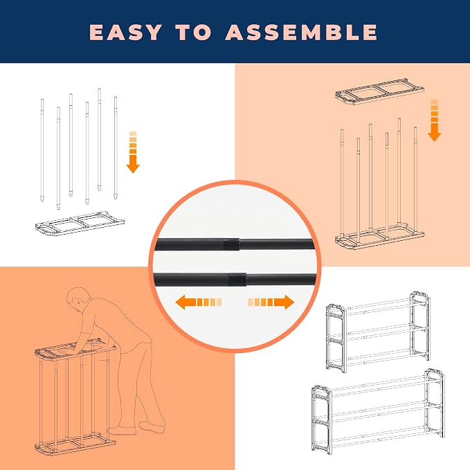Happhom 3-Tier Expandable Shoe Organizer - Image 7