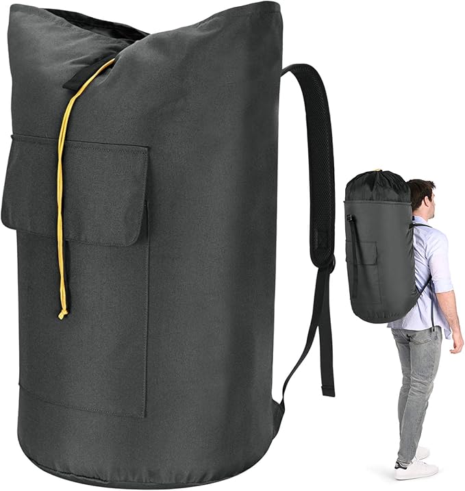 Backpack Laundry Bag, 115L Heavy Duty Extra Large College Laundry Backpack by Azhido