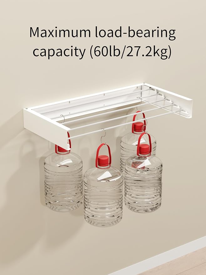 JOOM Laundry Drying Rack Collapsible, Wall Mounted Clothes Drying Rack - Image 6