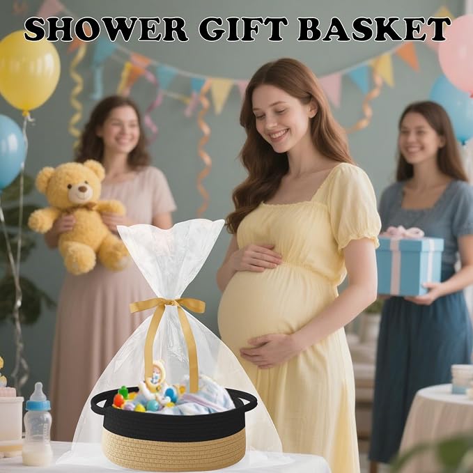 Small Woven Rope Basket-Empty Gifts Basket - Image 6