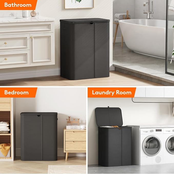 Lifewit 185L Large 3 Section Laundry Hamper - Image 9