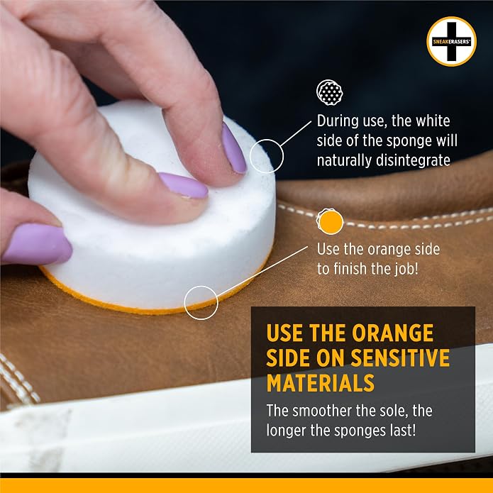 SneakERASERS Instant Sneaker Cleaner Sponge, Effective Shoe Cleaning - Image 6