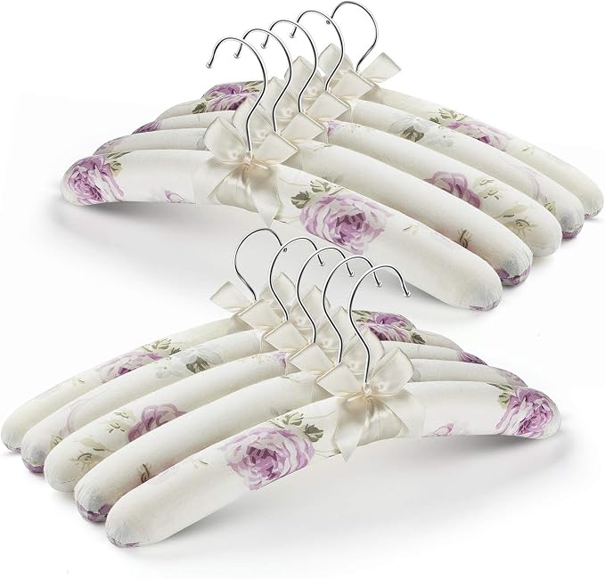 GLCON Anti Slip Satin Padded Clothes Hangers by GLCON