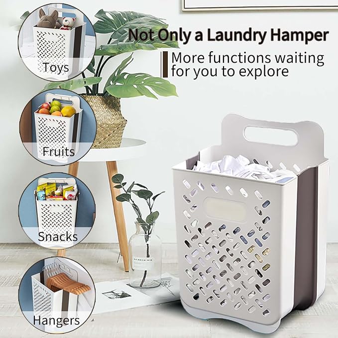 Plastic Foldable Laundry Basket - Image 6