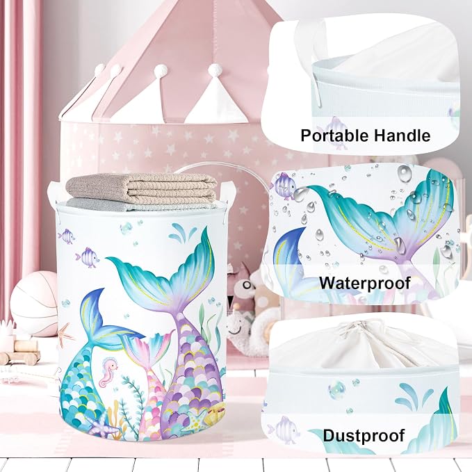 Fantasy Princess Laundry Hamper Colorful Large Storage Basket Collapsible - Image 4