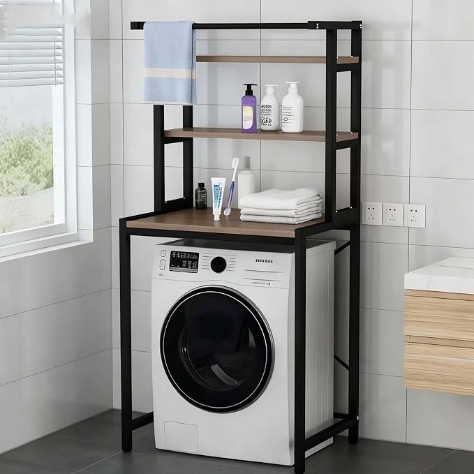 Space-Saving 3-Tier Over Washer and Dryer Storage Shelf, Heavy-Duty Over by Unknown