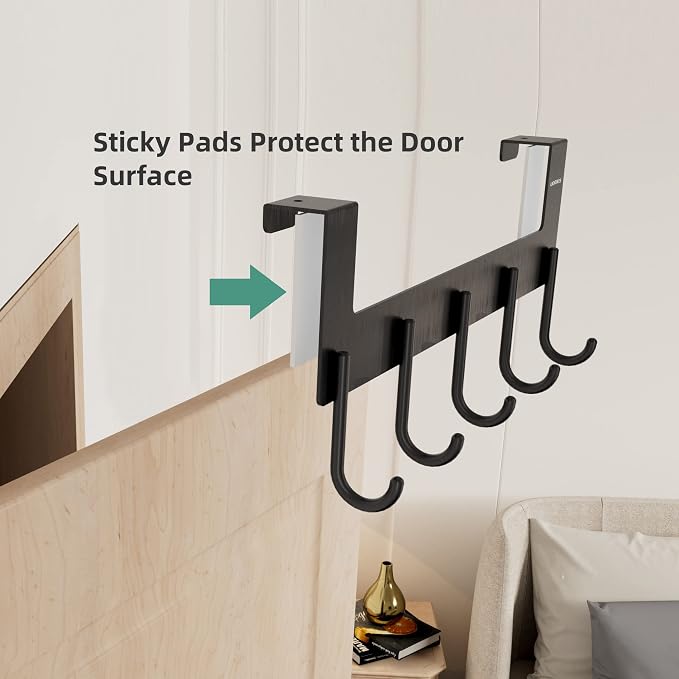 Over Door Hanger, Metal Over The Door Hook Rack - Image 4